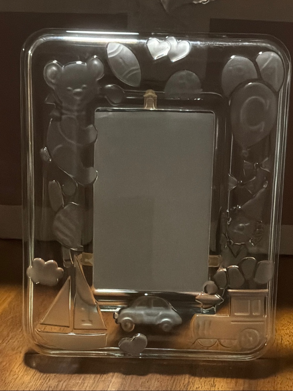 Silver-Tone Children's Picture Frame with Toys Motif